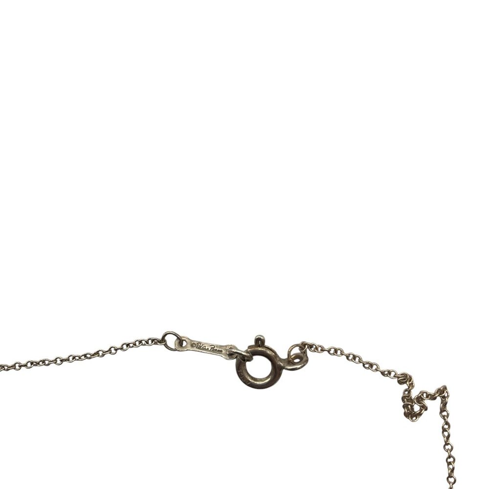 Tiffany & Co. Paloma Picasso Olive Leaf Pearl Pendant Sterling Silver Necklace - Picture 5 of 6